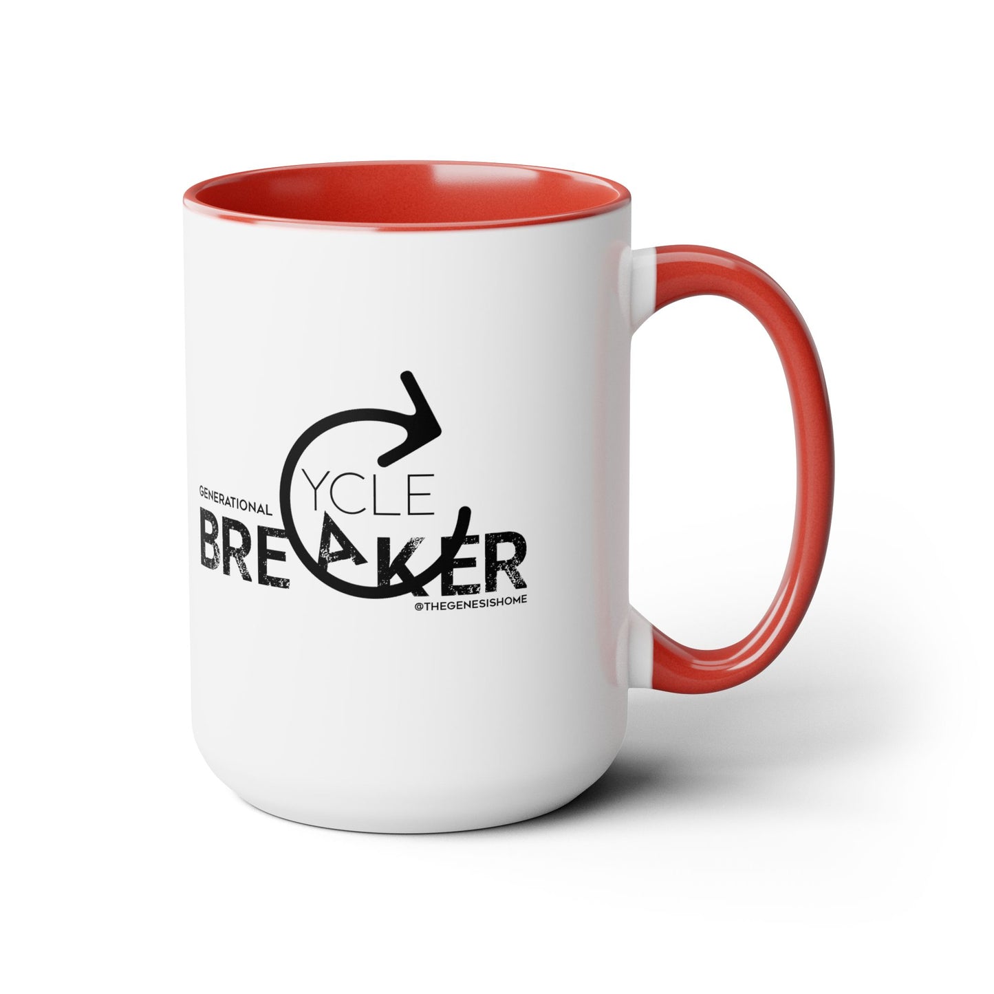 Generational Cycle Breaker Two-Tone Coffee Mugs, 15oz
