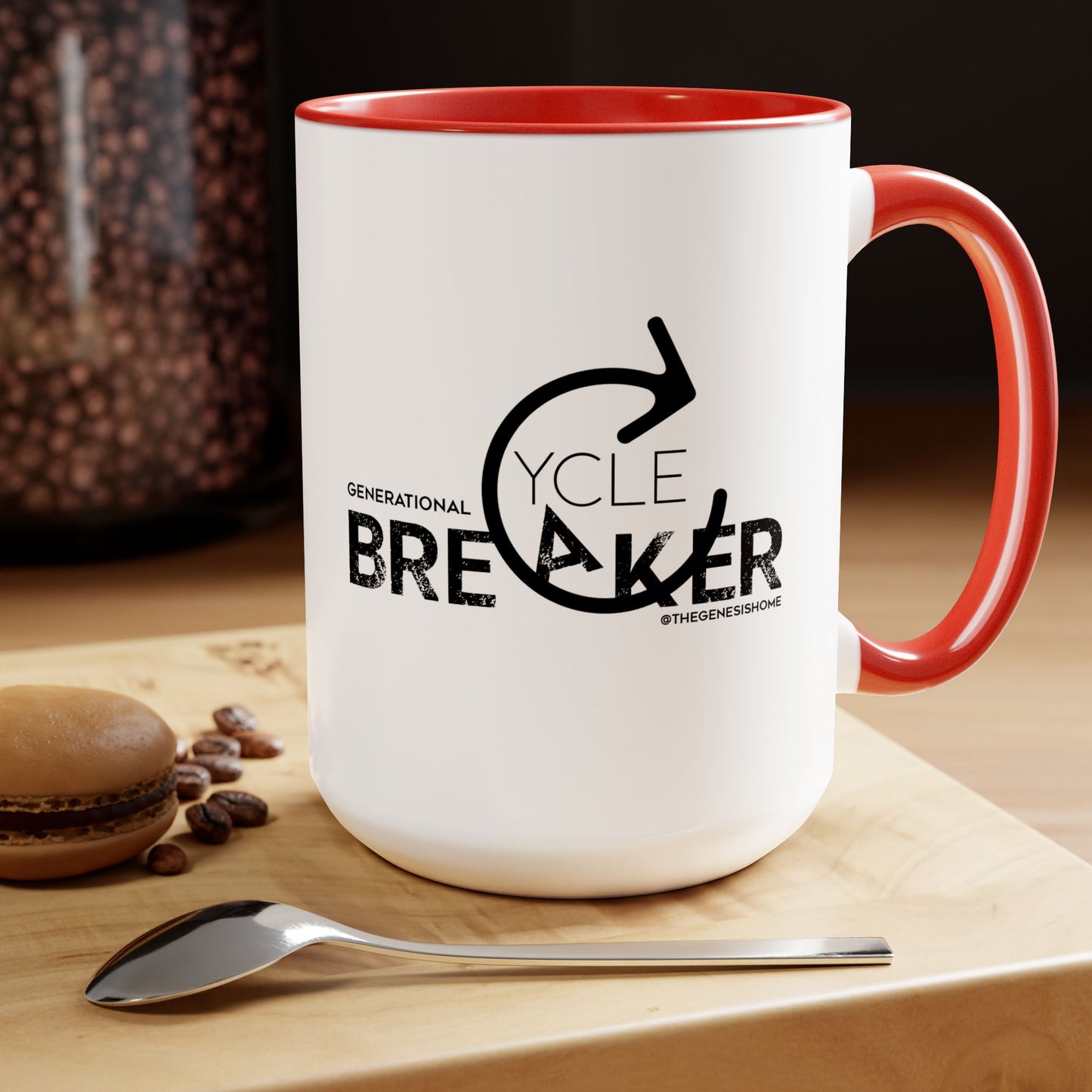 Generational Cycle Breaker Two-Tone Coffee Mugs, 15oz