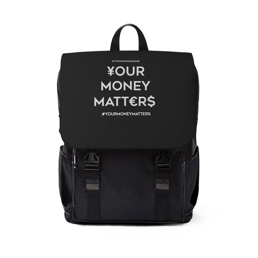 Your money Matters Unisex Casual Shoulder Backpack