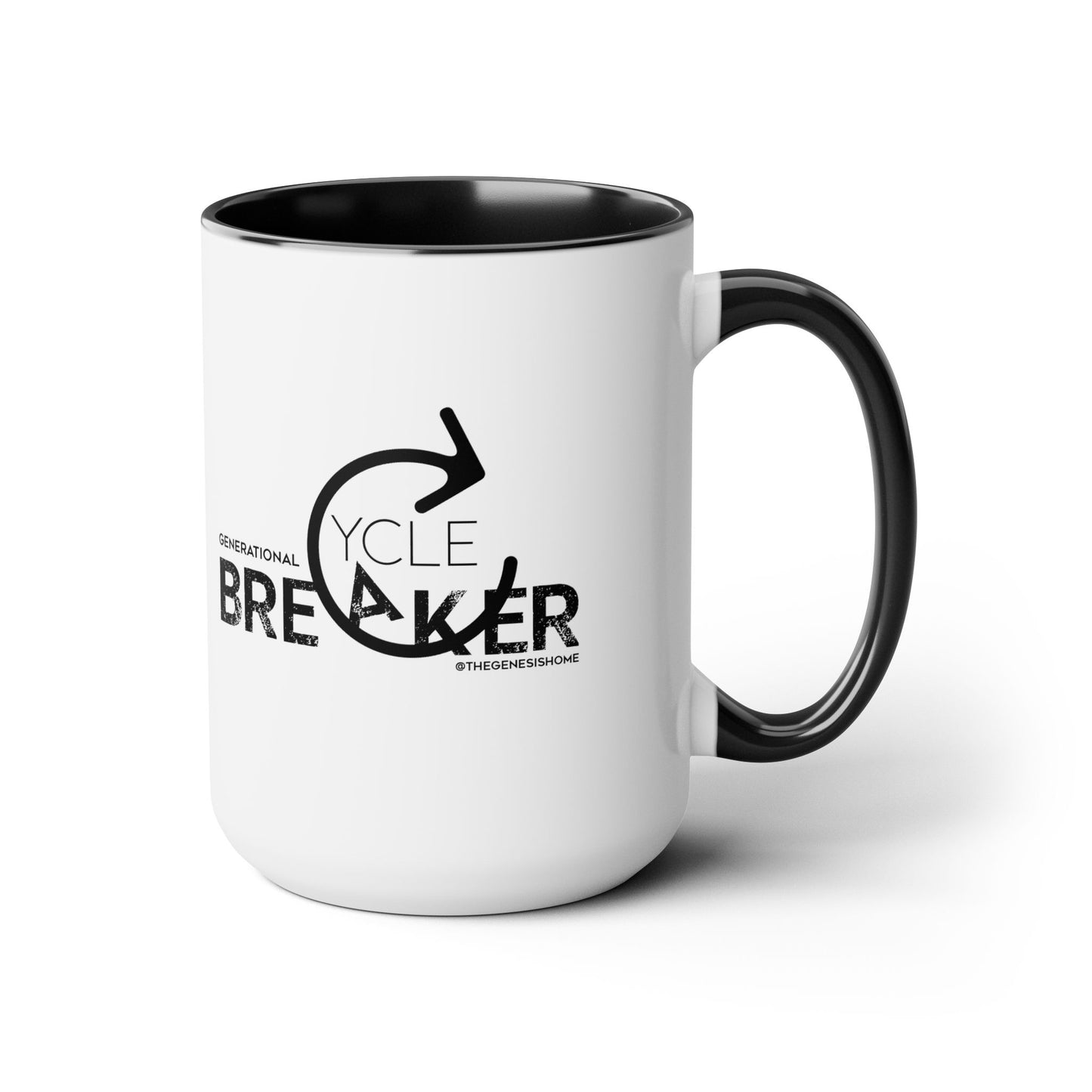 Generational Cycle Breaker Two-Tone Coffee Mugs, 15oz