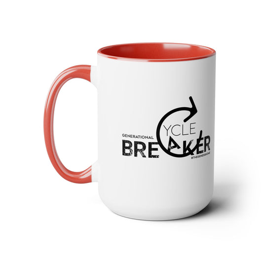 Generational Cycle Breaker Two-Tone Coffee Mugs, 15oz