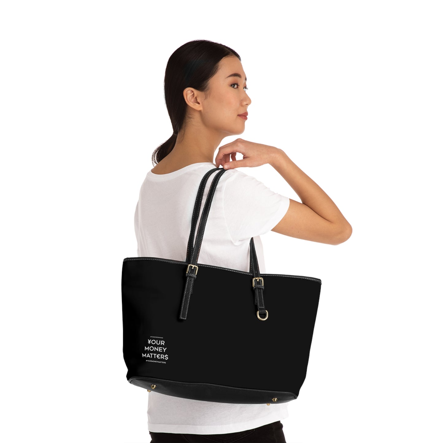 Your Money Matters PU Leather Shoulder Bag