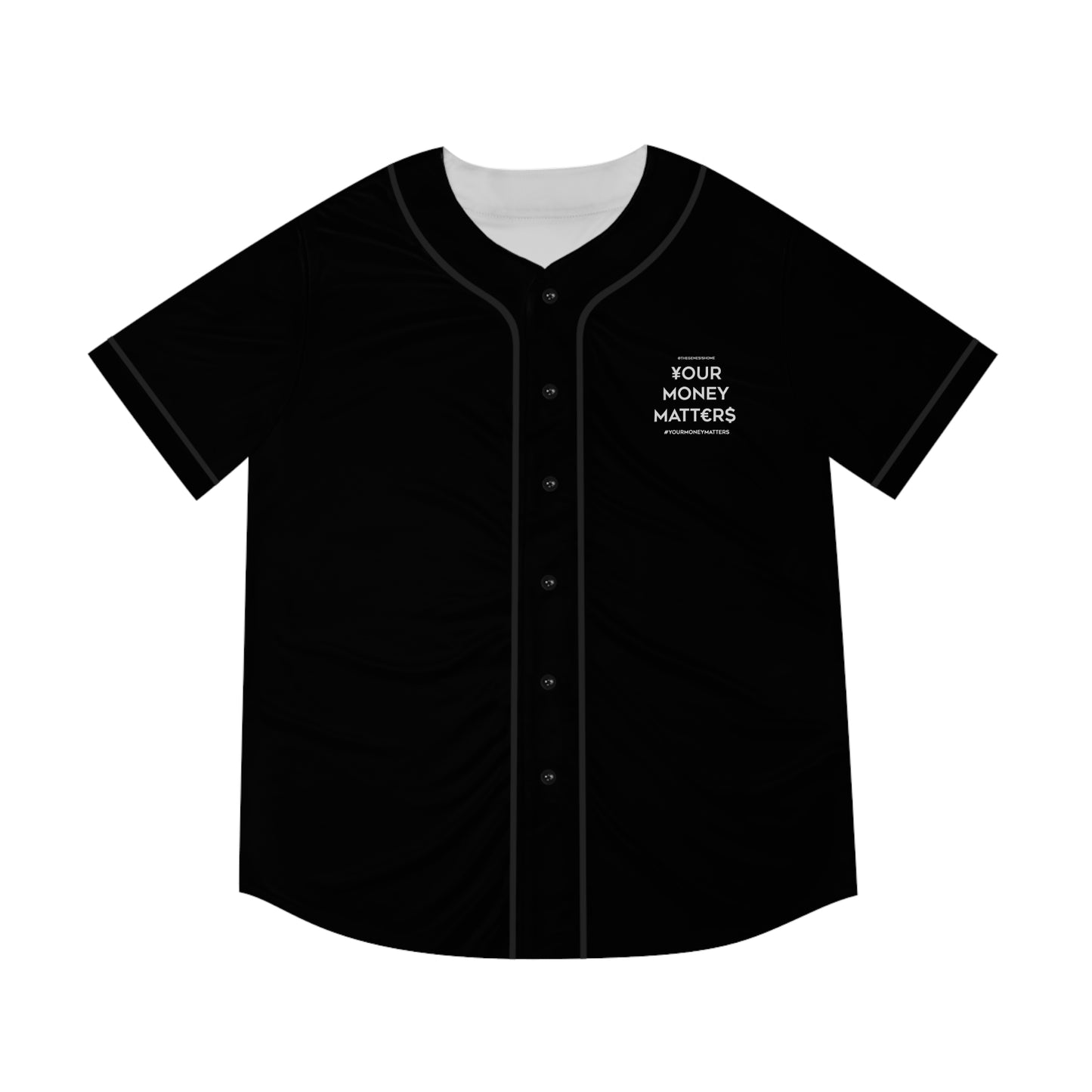 Your Money Matters: Men's Baseball Jersey (AOP)