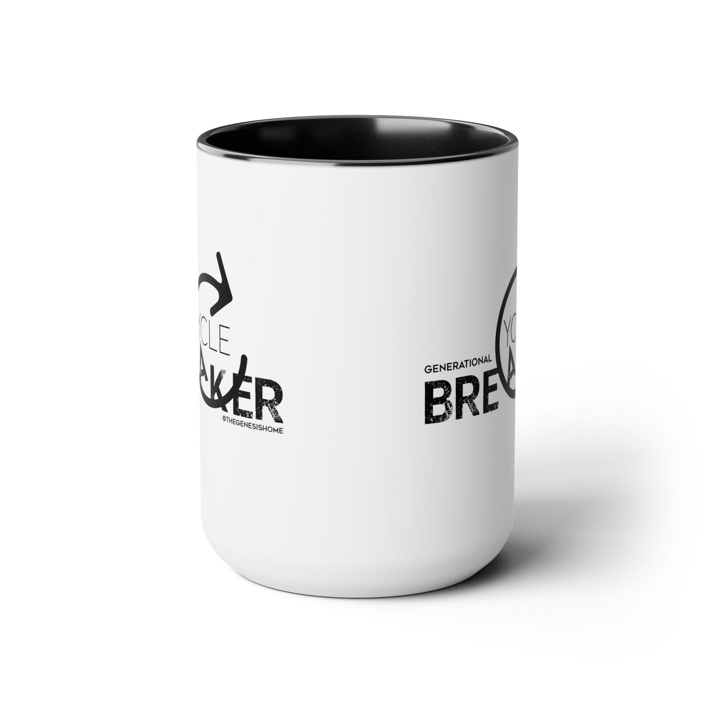 Generational Cycle Breaker Two-Tone Coffee Mugs, 15oz