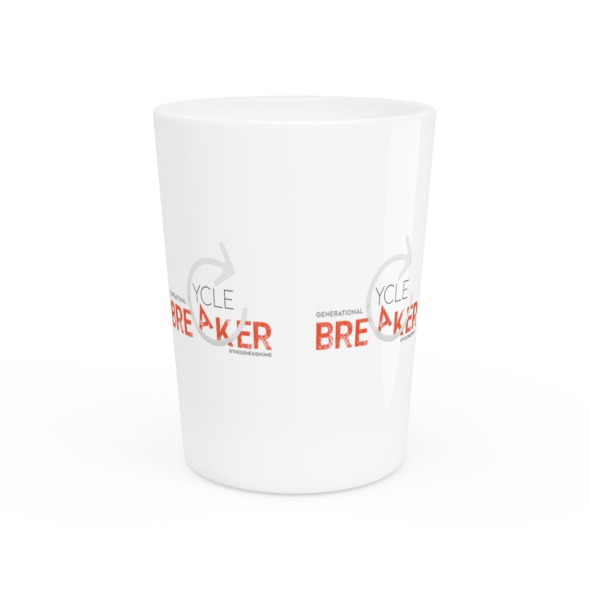 Orange Generational Cycle Breaker Shot Glass