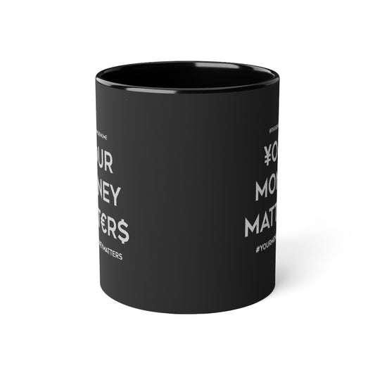 White Accent Mug, 11oz